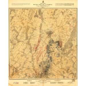 Civil War Map Map of the battlefield of Gettysburg. July 1st, 2nd, 3rd 