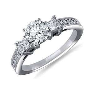  2.40 ct Round Diamond Engagement Ring 14K White Gold (4) Jewelry