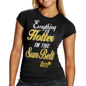  NCAA Sun Belt Conference Ladies Black Hotter T shirt 