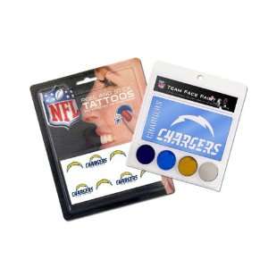  San Diego Chargers Face Paint and Tattoo Pack