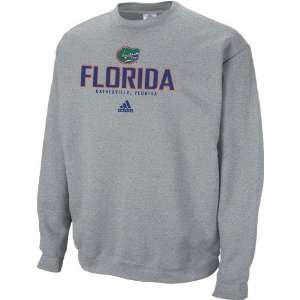  Florida Gators Adidas Classic Crew Grey Sweatshirt Sports 