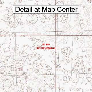 USGS Topographic Quadrangle Map   Eli SW, Nebraska (Folded/Waterproof)
