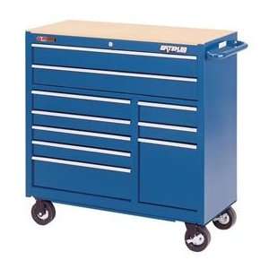  10 Drawer Cart W/ 2 Full Width Doors   Blue Office 