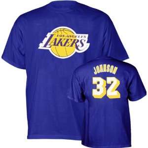  Magic Johnson Purple Majestic Throwback Player Name and Number 
