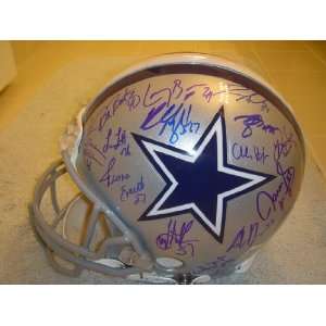  Super Bowl 27,28,30 Dallas Cowboys Team signed Pro Helmet 