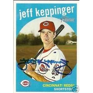  Astros Jeff Keppinger Signed 2008 Topps Heritage Card 