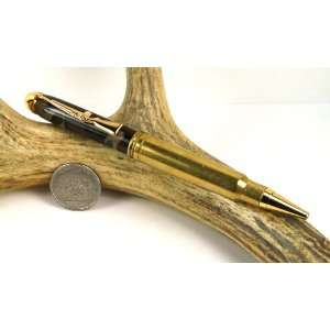  Camouflage Acrylic 338 Mag Rifle Cartridge Pen With a Gold 