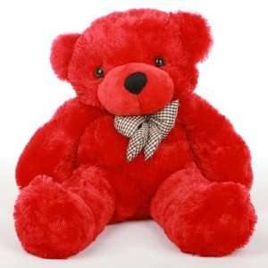    Bitsy Cuddles Plush and Huggable Red Teddy Bear 30in Toys & Games