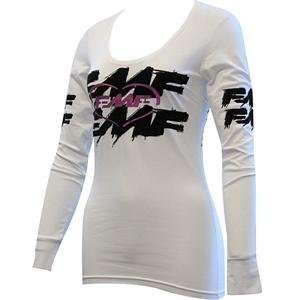 FMF Apparel Womens Racer Long Sleeve T Shirt   8/Black 