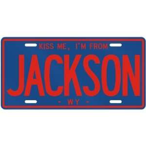   AM FROM JACKSON  WYOMINGLICENSE PLATE SIGN USA CITY