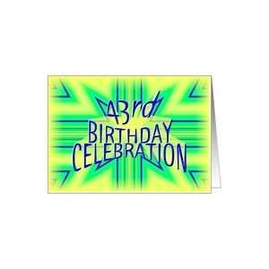    43rd Birthday Party Invitation Bright Star Card Toys & Games
