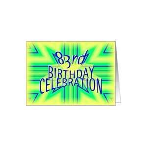    83rd Birthday Party Invitation Bright Star Card Toys & Games