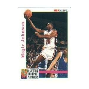  1992 93 Hoops #340 Magic Johnson USA