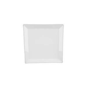   054   Bloc Square Porcelain Plate, 12 x 12 in, White