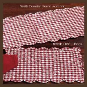  Victorian Heart British Red Check 36 country Table 
