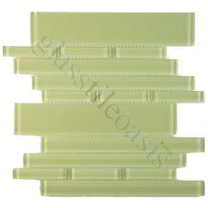   Bricks Green Piano Series Glossy Glass Tile   13964
