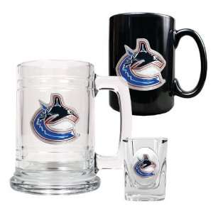Vancouver Canucks 15oz Tankard 15oz Ceramic Mug & 2oz Shot Glass Set 