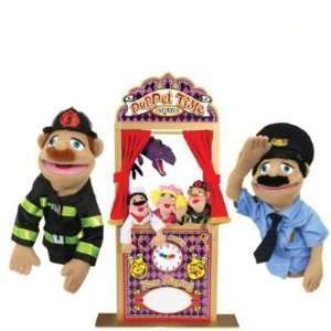   Theater with Police Officer and Firefighter Puppets Toys & Games