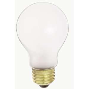  Satco S1811 120V 60 Watt A19 Medium Base Light Bulb, White 