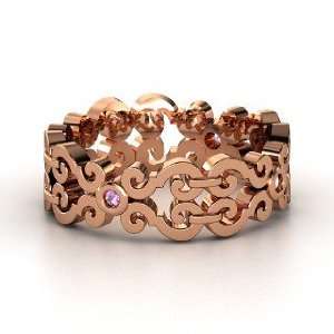  Balcony Band, 14K Rose Gold Ring with Amethyst Jewelry