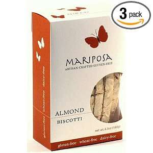 Mariposa Biscotti   Almond Flavor Gluten Free, 6.3000 Ounce (Pack of 3 