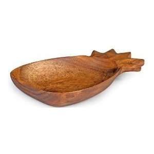  Hawaiian Wood Serveware Pineapple Bowl Large 2 by 8 by 13 
