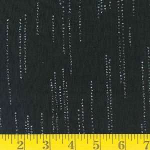  54 Wide Slinky Glitter Rain Black/Multi Fabric By The 