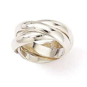  Sterling Silver Triple Rolling Ring (Size 6) Jewelry