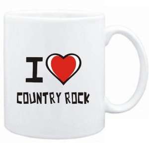  Mug White I love Country Rock  Music