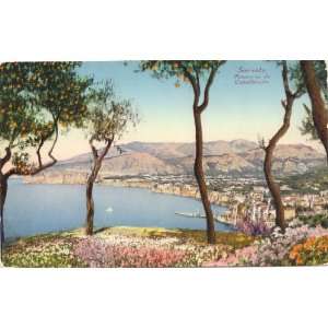   Vintage Postcard Panoramic View of Sorrento Italy 