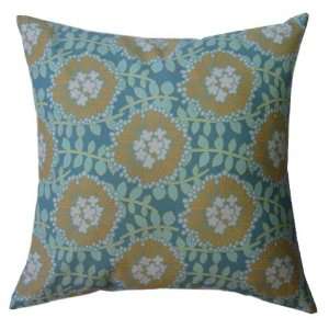 Coreopsis Aqua Blue Floral Throw Pillow (Insert Sold Separately 