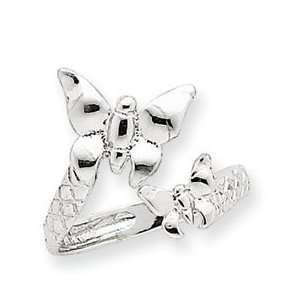   14k White Gold Duo Butterflies Ring   Size 3.5   JewelryWeb Jewelry