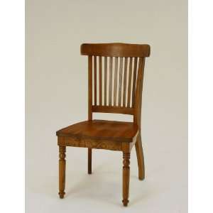  Grand Wood Seat Side Chair by GS Furniture   Chestnut 