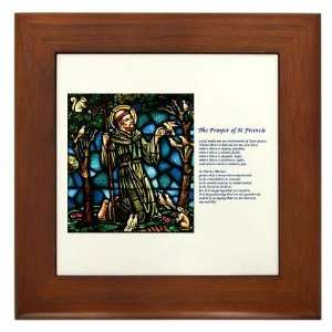 St Francis Peace Prayer Christian Framed Tile by   