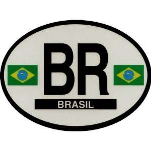  Brazil Reflective Oval Decal Automotive