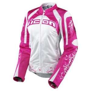  Icon Womens Contra Speed Queen Textile Jacket   Pink 