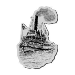  Stampendous Cling Rubber Stamp Steamboat Ride; 2 Items 