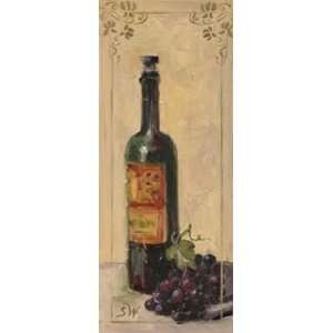  Shari White Red Wine With Grapes 4x10 Poster Print