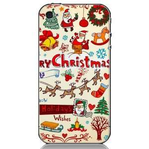  iMarkCase MerryChristmas Series iphone 4 4s Case Cover Custom 