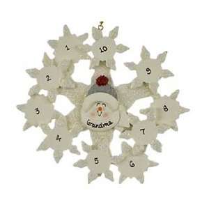   Personalized Snowflake   10 People Christmas Ornament