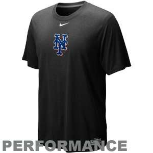  Nike New York Mets Black Dri FIT Logo Legend Performance T 