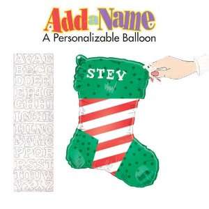  ADD a Name Christmas Stocking 23 Mylar Balloon Health 
