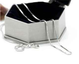  wholesale 1PCS solid silver 1MM box chain necklace DC10  