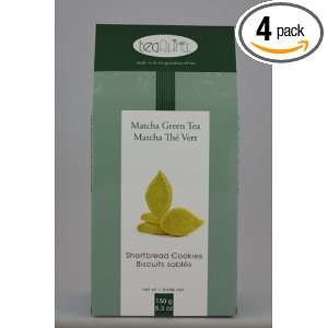Tea Aura Gourmet Shortbread Cookies, Matcha Green Tea, 5.3 Ounce Boxes 