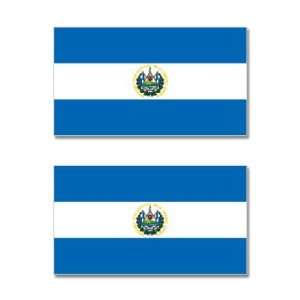  El Salvador Country Flag   Sheet of 2   Window Bumper 