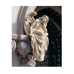   of Grace Sitting Wall Garden Angel Sculpture Statue 