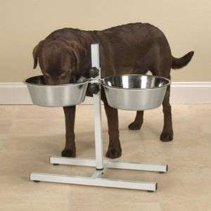 ProSelect Adjustable Raised Dog Pet Diner w/Bowls  