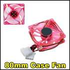 80mm x 25mm Red LED Fan 3 & 4 pin connector 4 Intel AMD