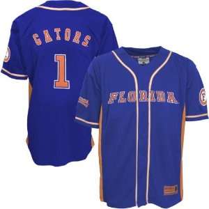   Florida Gators #1 Royal Blue Rocket Baseball Jersey