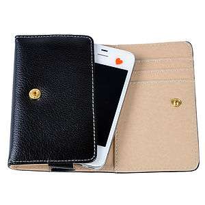   WALLET LEATHER CASE POUCH FOR CELL PHONES iPhone 4 4S Blackberry 9800